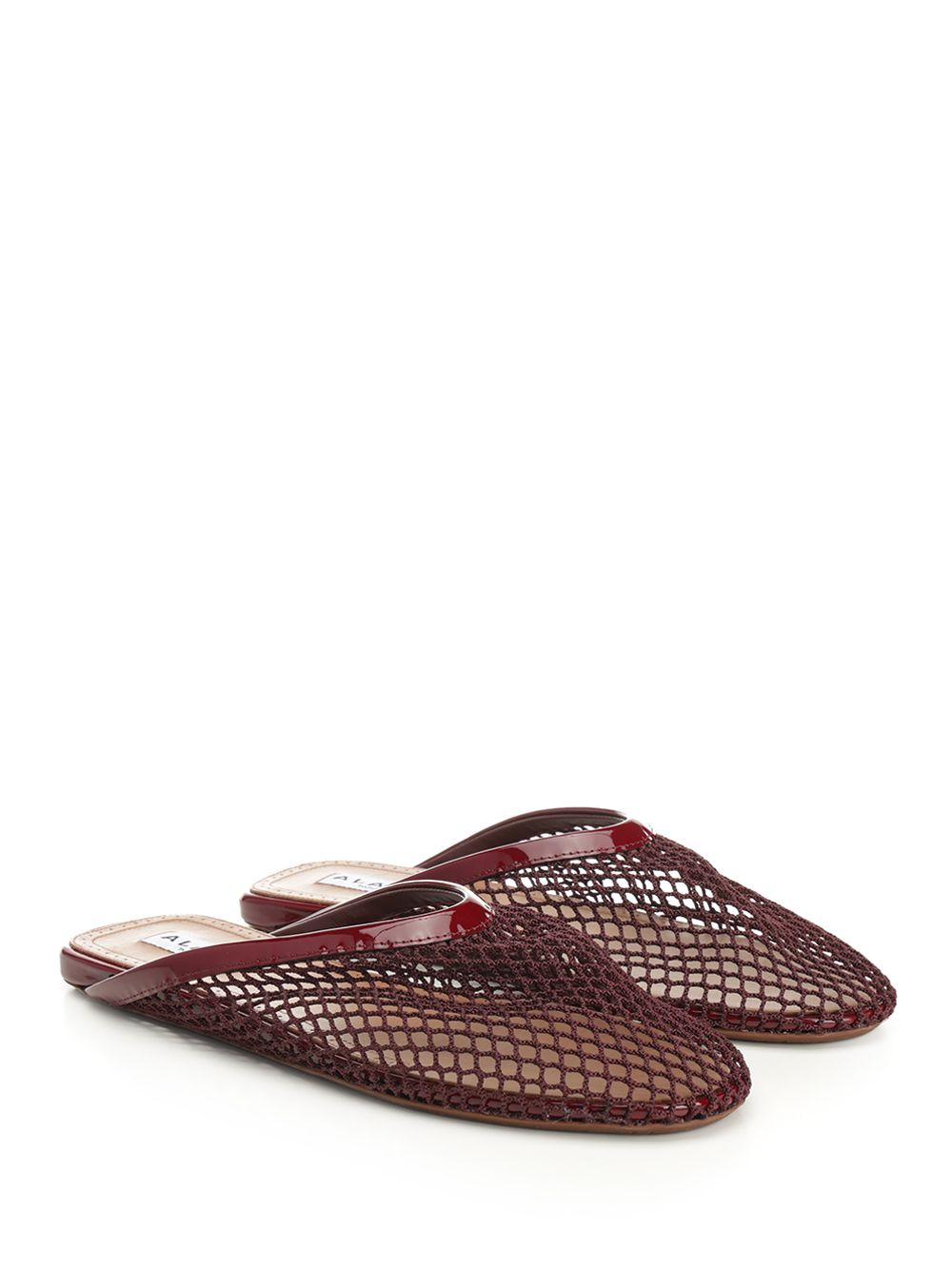 AlaÏA Mesh Flat Mule Scarpe basse - Bordeaux | 25f8a2f668c3b297a7eb2728767c743d465f1786