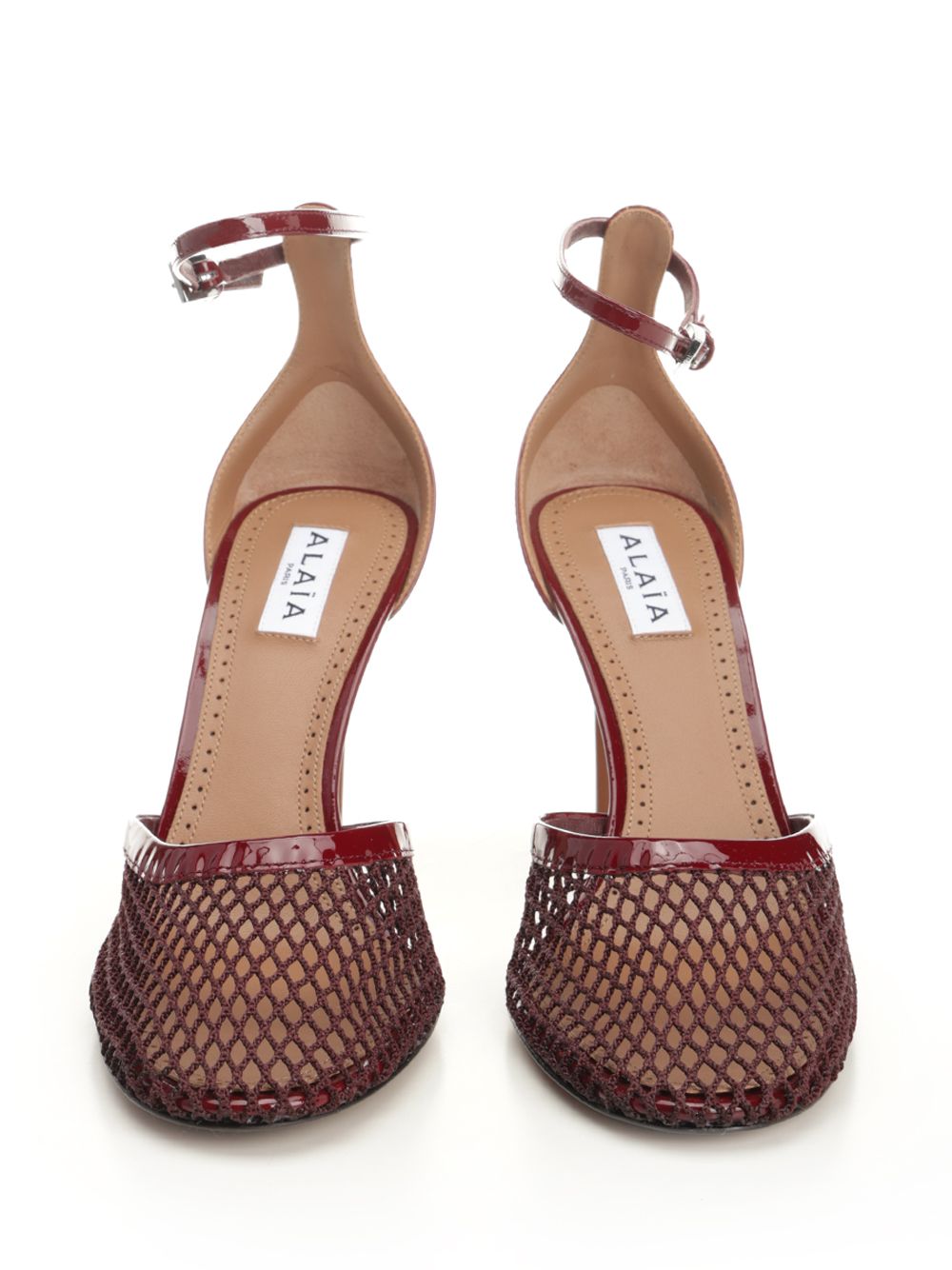 AlaÏA Mesh Decollete - Bordeaux | e6786c9db7b135210dd7efe766149e365359040b