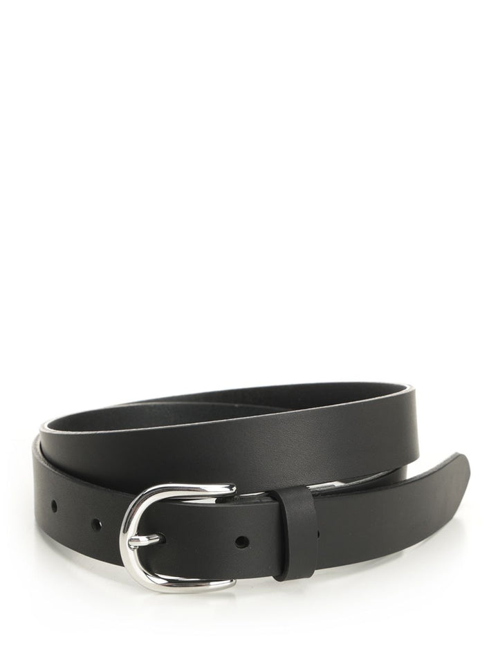 Isabel Marant Zap Leather Belt Cinture - Nero | 20409cd90ffaa484372e382c430654e4fb09066d