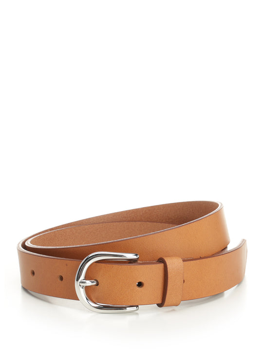 Zap Leather Belt Cinture Beige