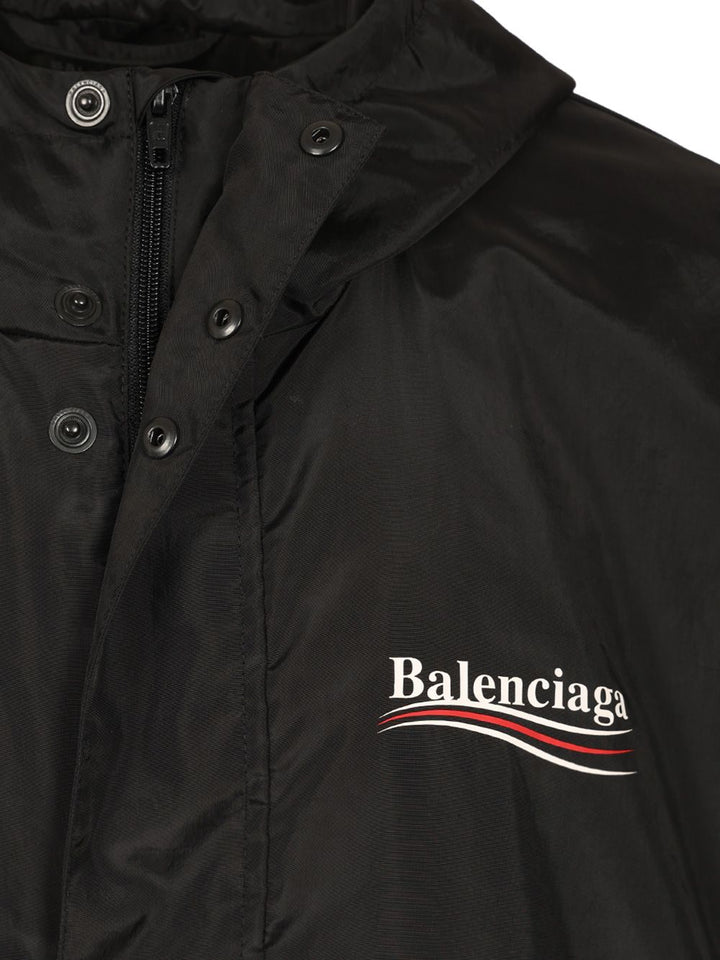 Balenciaga Waterproof Jacket With Hood Giacche - Nero | 57c0c0d47cd5139a41655867042a7defa937fa44