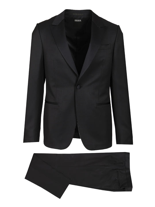 Wool And Mohair Tuxedo Abiti Nero