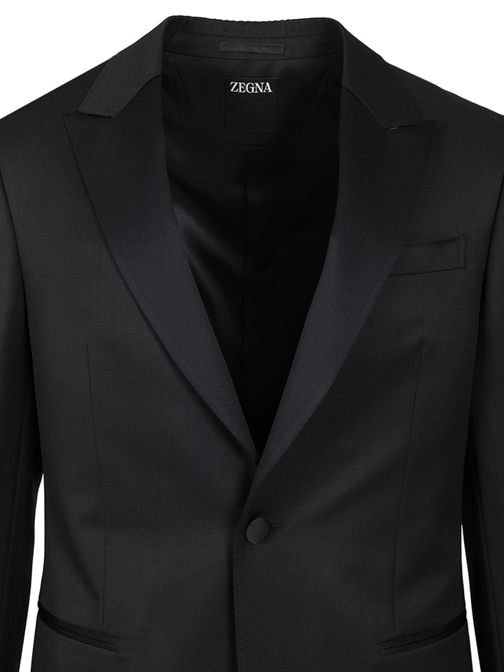 Ermenegildo Zegna Wool And Mohair Tuxedo Abiti - Nero | e2bb434e7dd7f524367912e15b6c0919c6e3b345