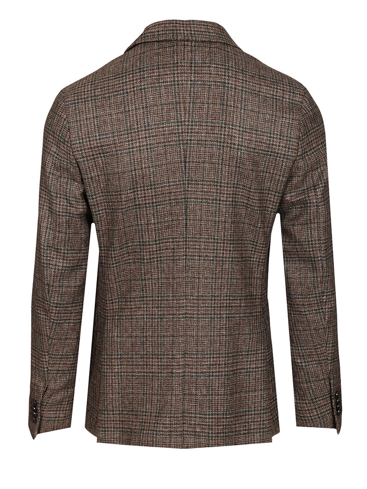Ermenegildo Zegna Prince Of Wales Wool Jacket Giacche - Marrone | fe7eb0b7b60c1676db7e122adb72580b60e0deaf