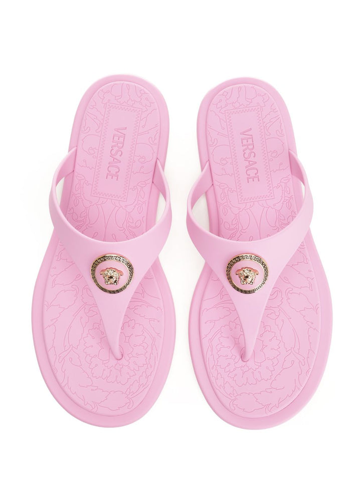 Versace Rubber Slides Sandali - Rose | bb596da4525ea088f6792d170a2325c88b092c6b