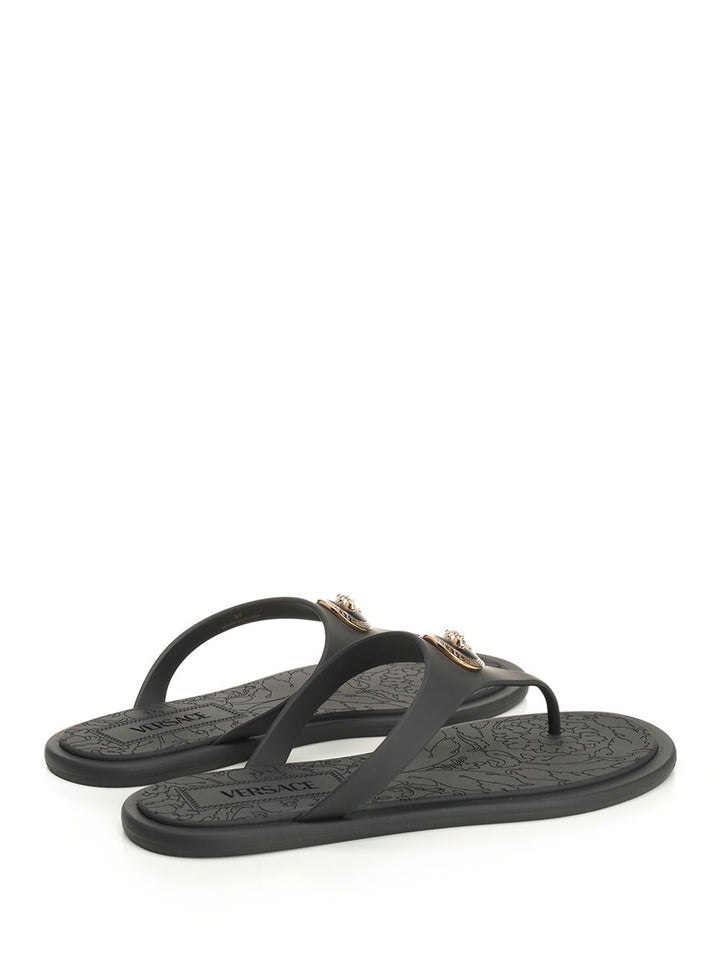 Versace Rubber Slides Sandali - Nero | a6cb4e21ed425e4d71726b461f83e2e3e6837824