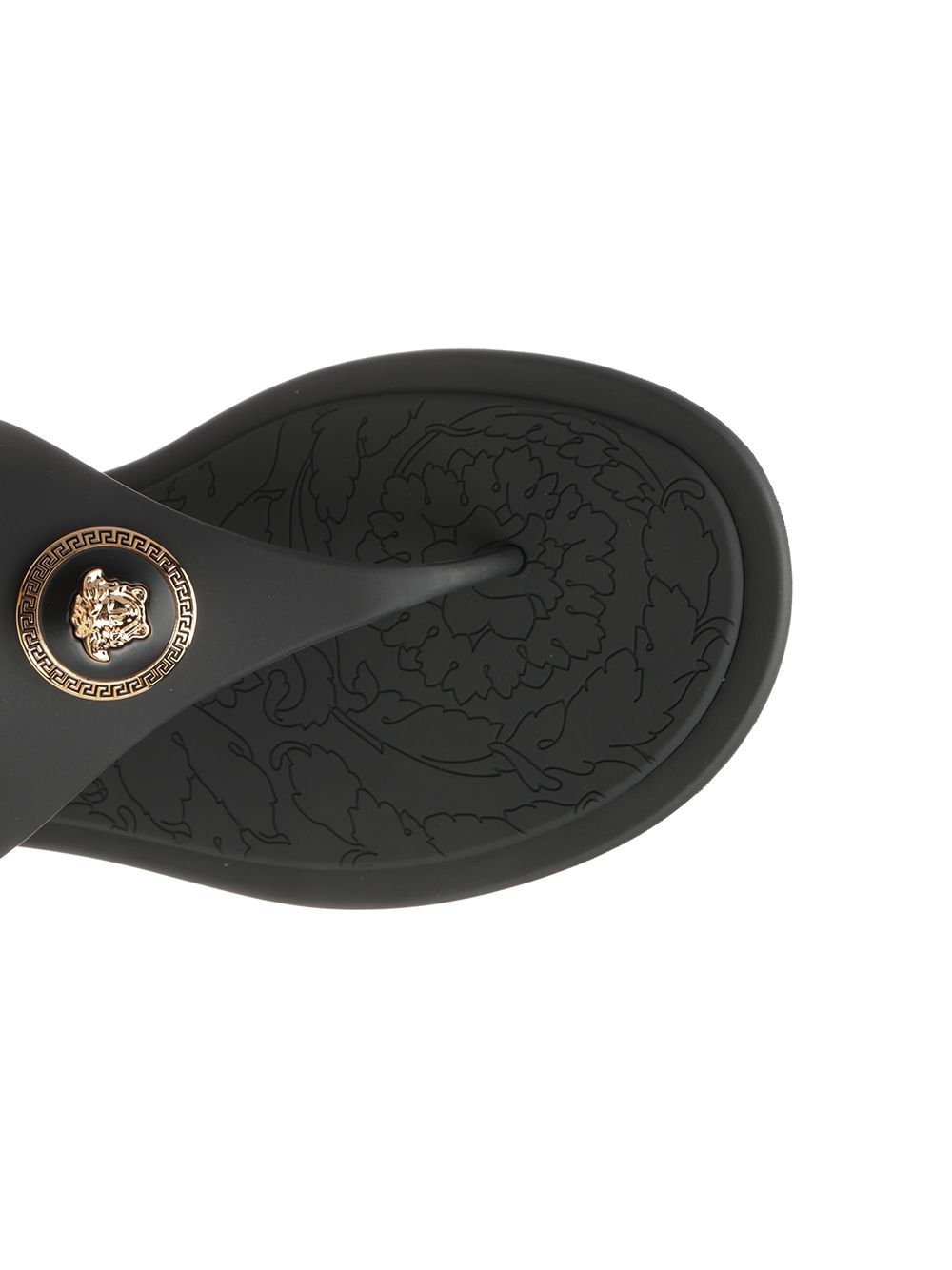 Versace Rubber Slides Sandali - Nero | f6970150e63a80599bb3ee66118cab223b6dec64