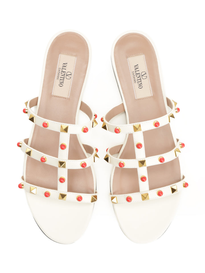 Valentino Garavani Rockstud Sandali - Bianco | 76cd76f56607c4146f0d8bbe501e8592c0c85891