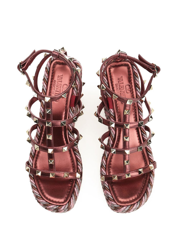 Valentino Garavani Metallic Calfskin Wedge Sandali - Violet | d3cb87ca0bd5282d037da12079cd6dec992680a3