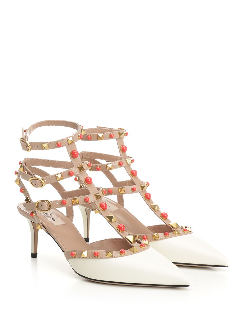 Valentino Garavani Rockstud Sandali - Bianco | d5c38349d2ad9d57e349ffea02f448bf6a6558d6