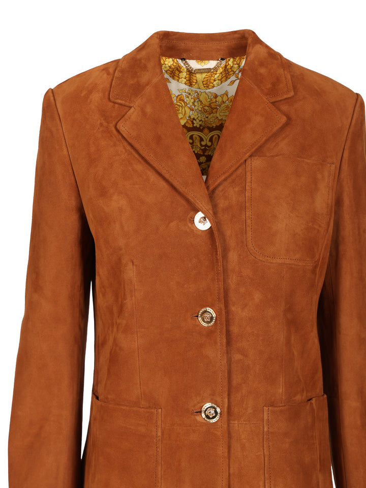 Versace Suede Jacket Giacche - Marrone | 1a8bbd4767851c0cfce923c22aea059f5739756a