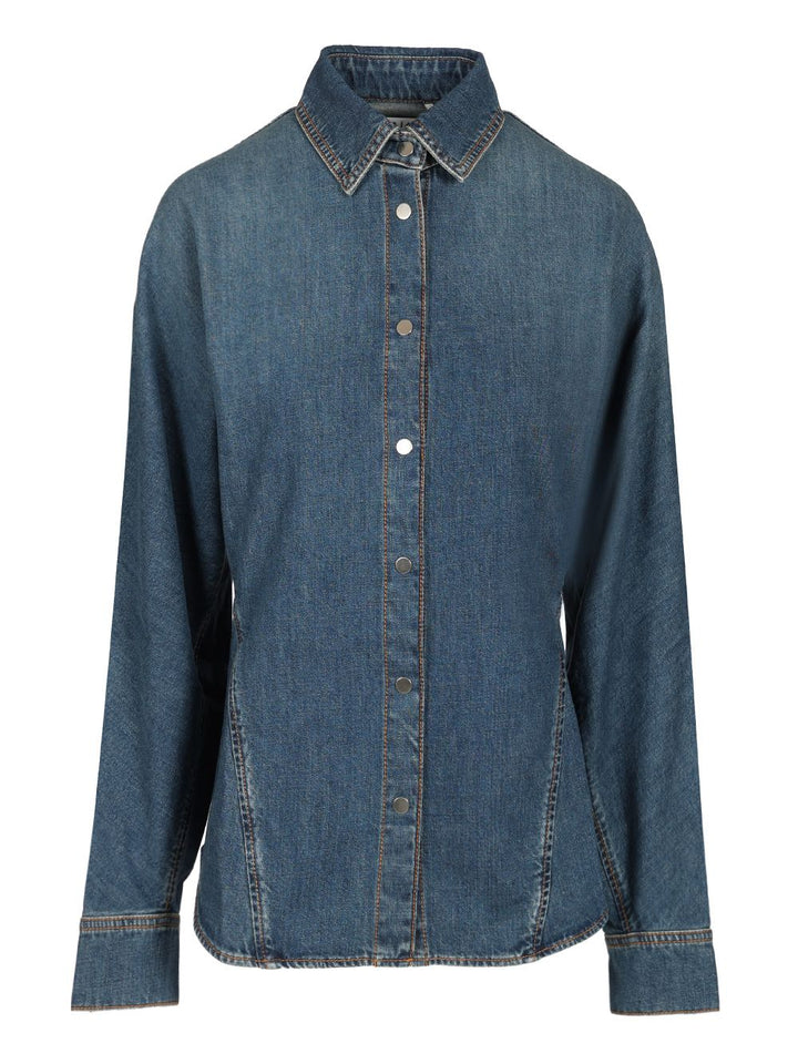 AlaÏA Rounded Shirt Casual - Blu | 5a7a12c4b2866b905cafc642b7bfd96fe5559471