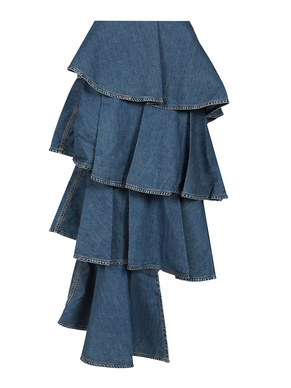 AlaÏA Asymmetric Spiral Skirt Gonne - Blu | c716718a061abbff8edd4039c36c20afaa780f9e