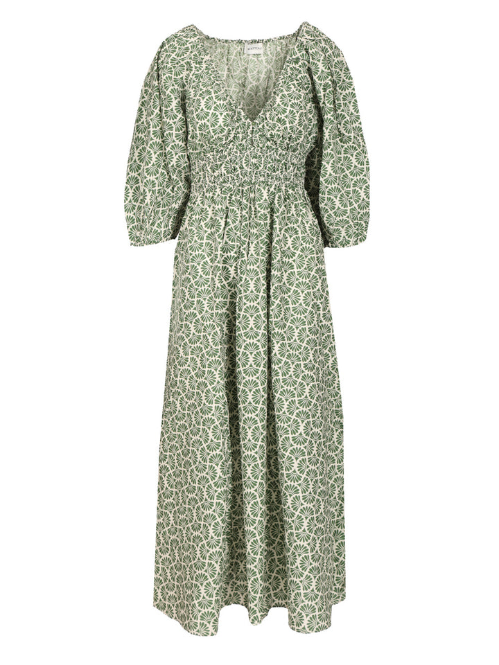 Matteau Shirred Dress Abiti - Verde | 28b93f7ab1e978e2c77cca4cf3d45506f8cddac2