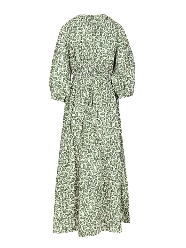 Matteau Shirred Dress Abiti - Verde | a264bbb89b248ebd7ba74f8726b480765a601484