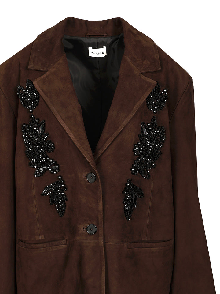 P.A.R.O.S.H. Jacket With Beaded Embroidery Giacche - Marrone | e3d3aa51d87fae7cbfe96daf22bc8e5288f90cd9