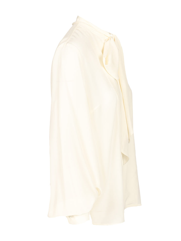 P.A.R.O.S.H. Silk Blouse Shirts - Bianco | 5ef44afa7fcbd4b3673f7a7d3230fa39cca09f98
