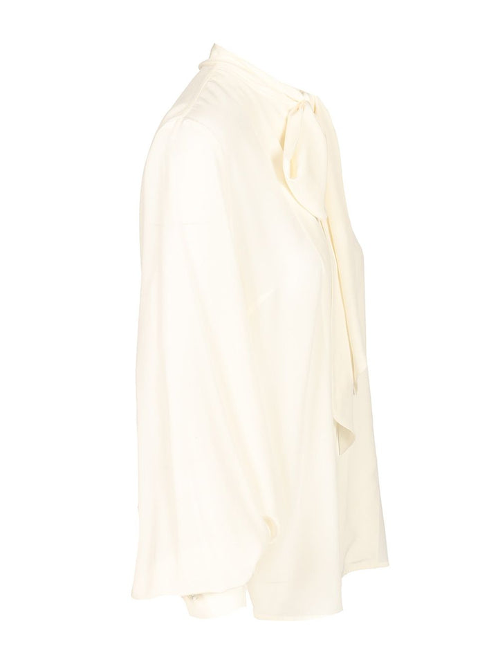 P.A.R.O.S.H. Silk Blouse Shirts - Bianco | 6c4435dcd3cebf22142039d3ff06276566a3f971