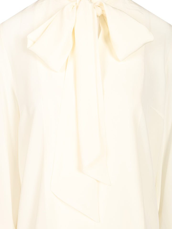 P.A.R.O.S.H. Silk Blouse Shirts - Bianco | 30c7b94133a0fac206e1f34ff4714d32869012d1