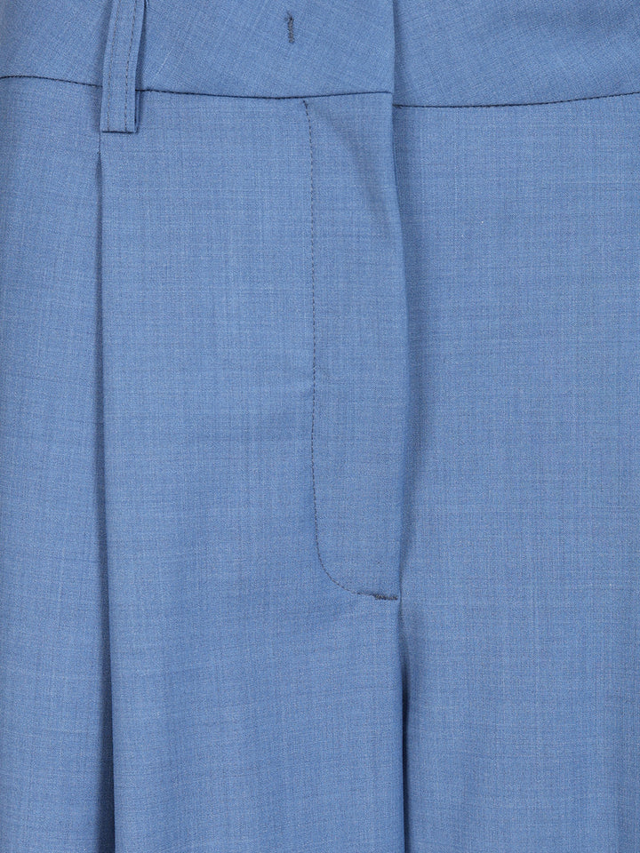 Thelatest Wide Trousers - Light blue | e649612c37452a05ac4a2a112c59126c1c4f7436