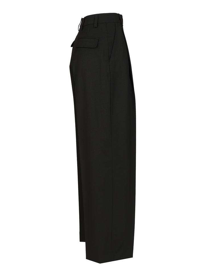 Thelatest Wide Trousers - Nero | dc65a12d8ceb42d0b59115ae175b5eed5232d36a