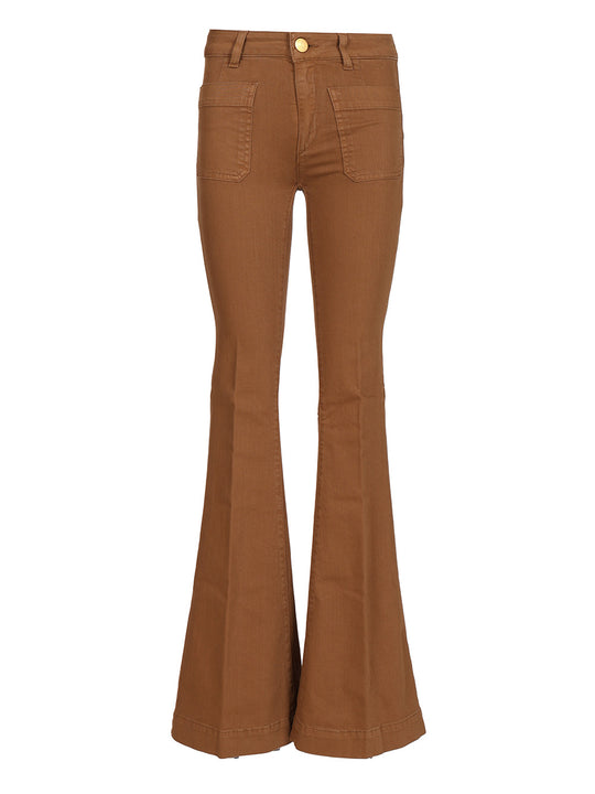 Delphine Trousers Jeans Marrone