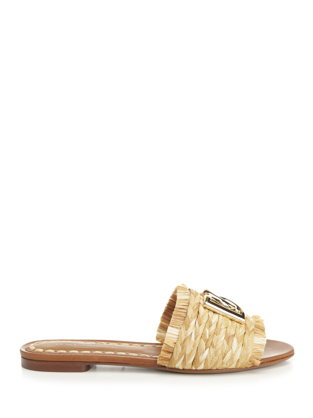 Dolce & Gabbana Raffia Slipper Sandali - Beige | 70f03208ecb1af85bbac0b54ede663d84dd8e1f0