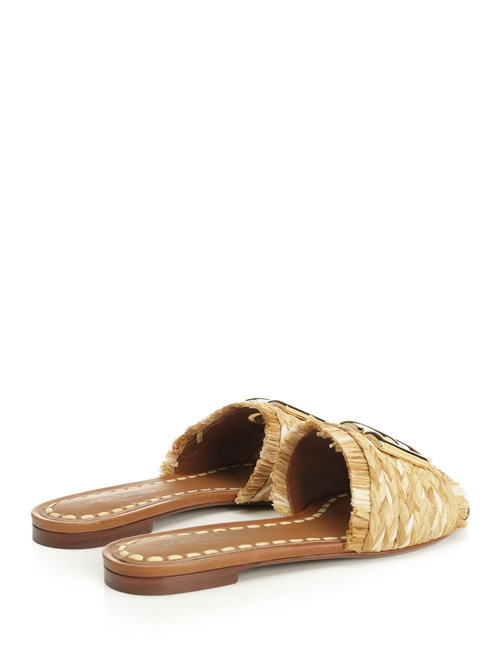 Dolce & Gabbana Raffia Slipper Sandali - Beige | a5878201779f3322b79e927e13c03a641b0310cf