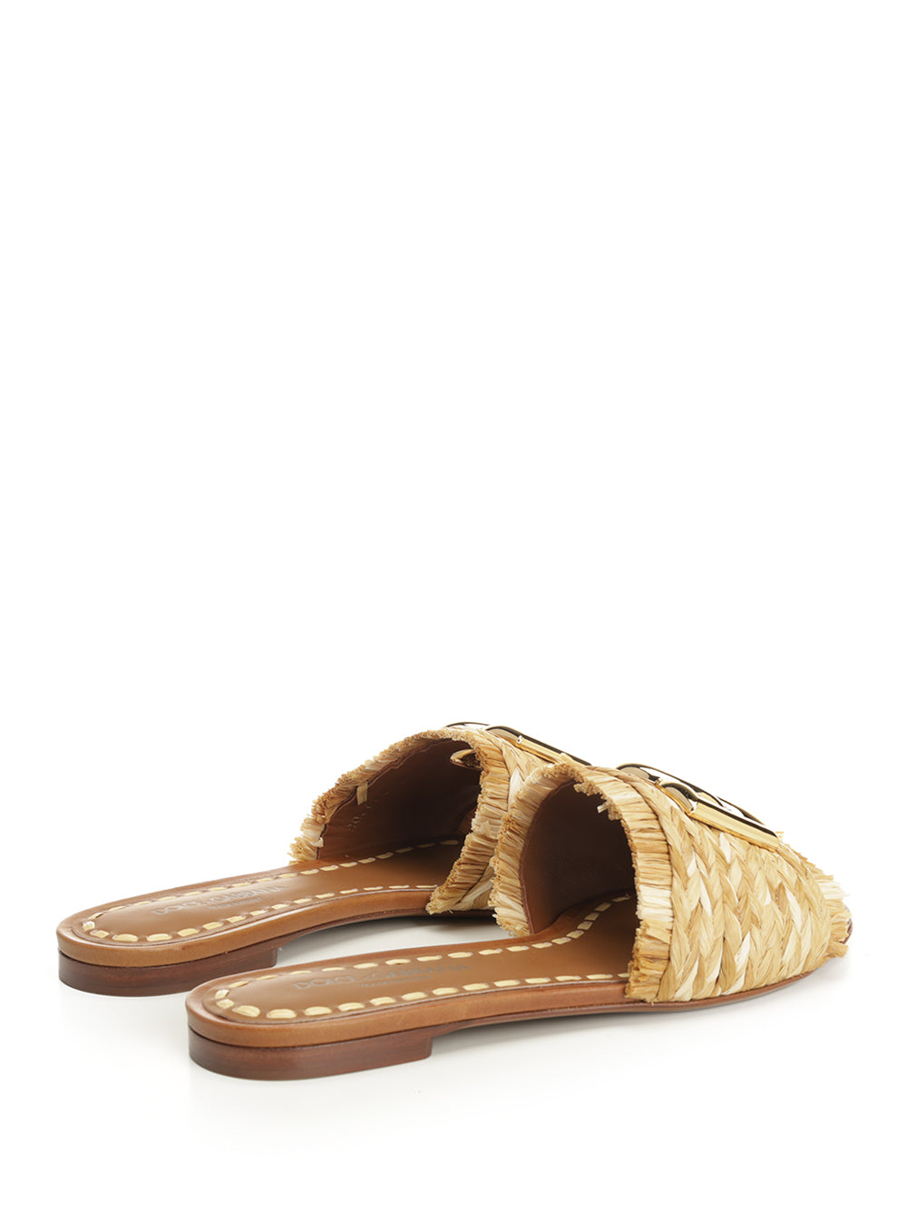Dolce & Gabbana Raffia Slipper Sandali - Beige | cdf625fc9fb5e14f5c52e9f87d0b167ec98c1204