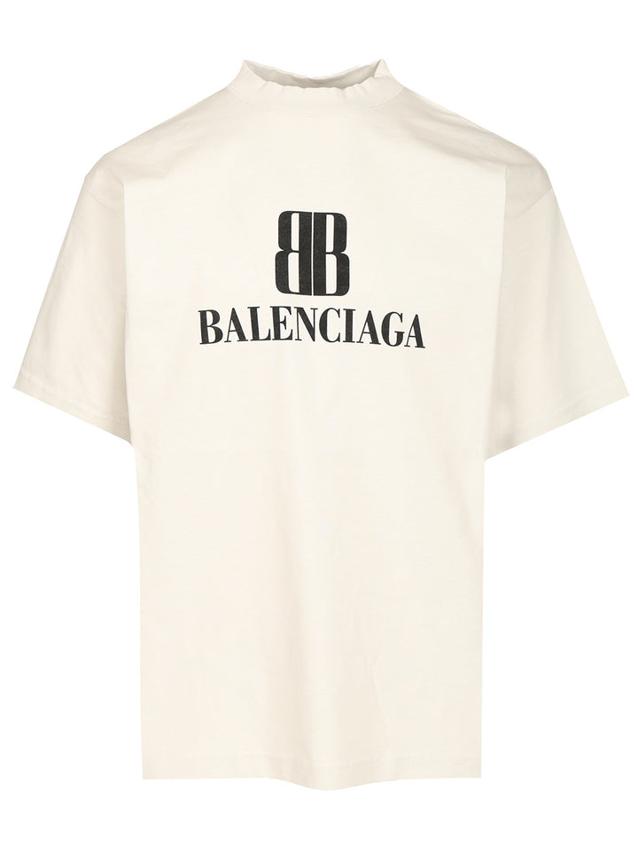 Balenciaga Nano Bb T-Shirt - Bianco | 343c64f41b715b6808c07f7dd2df654e411ab192