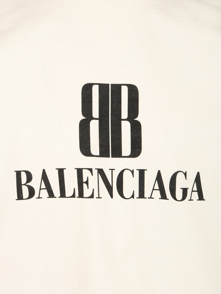 Balenciaga Nano Bb T-Shirt - Bianco | ae4511c906070c6b87e31af8a4e3e1d7612c7c9f