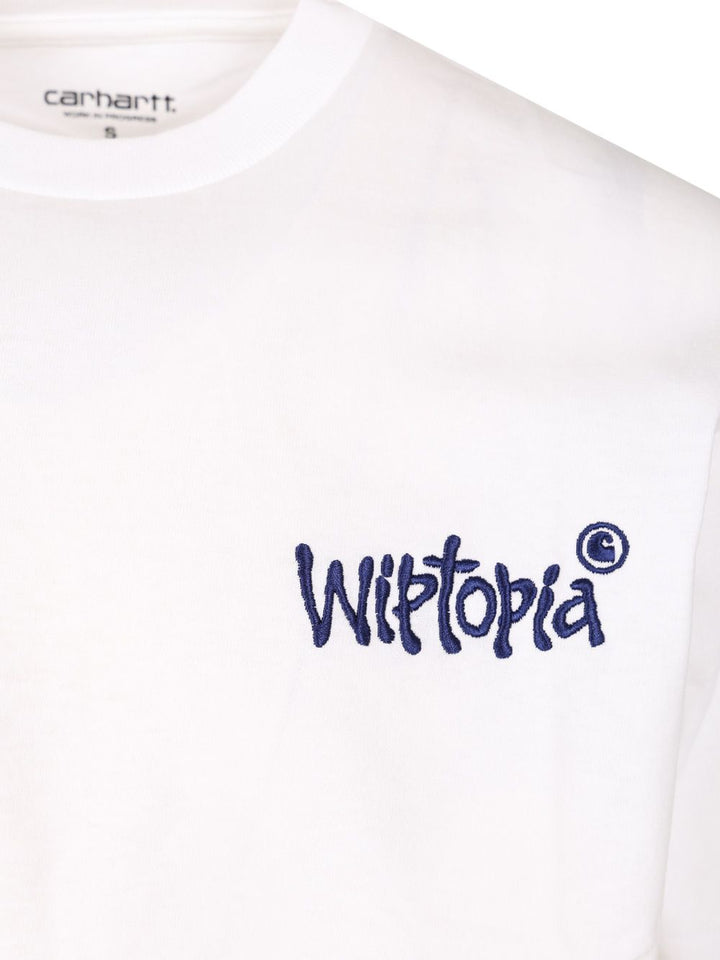 Carhartt Wip Wiptopia Script T-Shirt - Bianco | 43713d978d7fed7de664ab8860aaff215cdbf13d