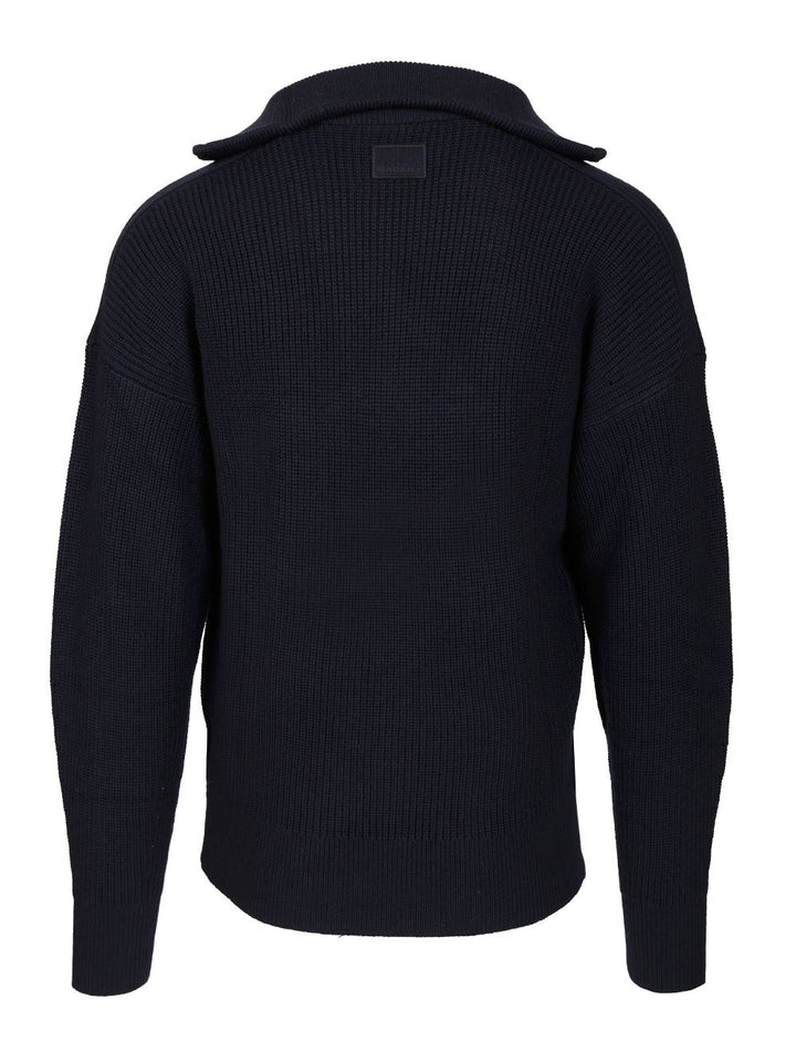 Marant Benny Zip-Up Turtleneck Sweater Polo shirt - Blu | f3e735da5051473c7aa2aa3b6392c2c735e7bfb3