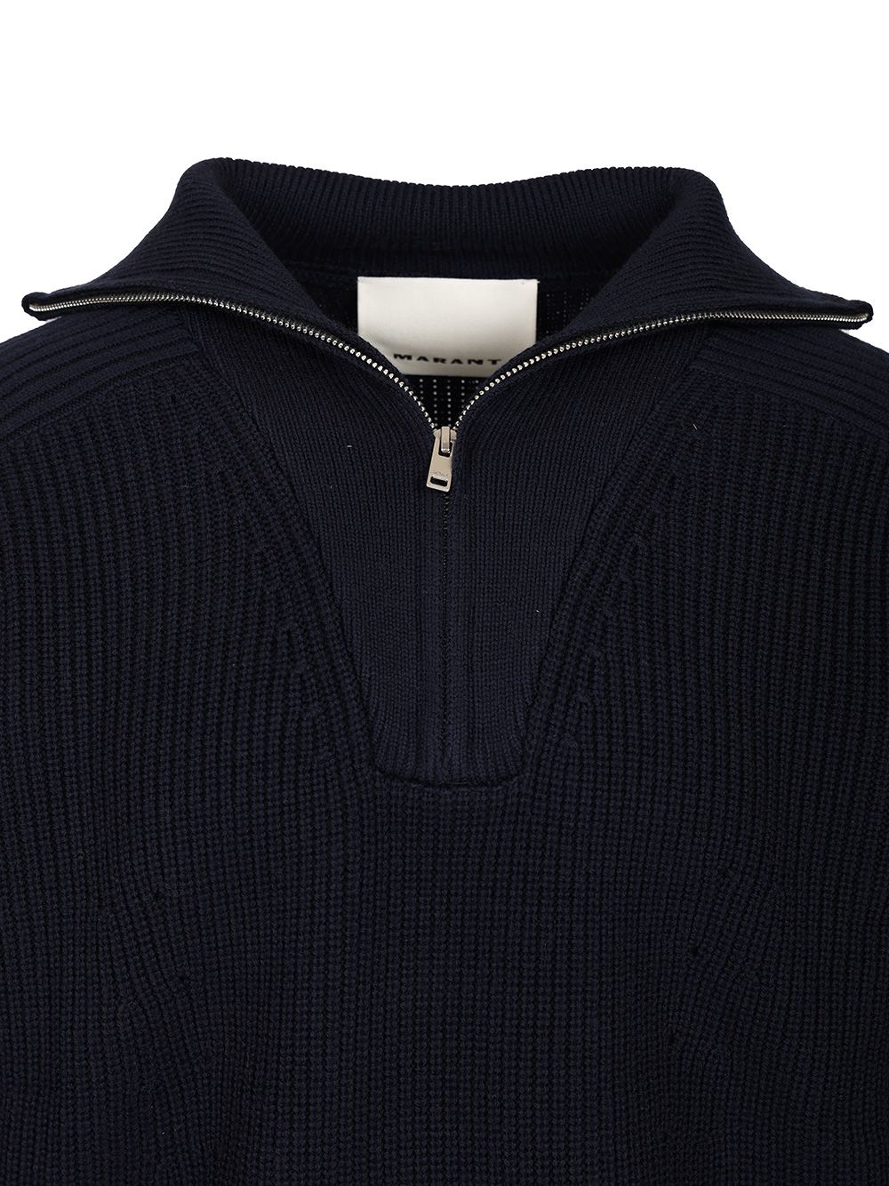 Marant Benny Zip-Up Turtleneck Sweater Polo shirt - Blu | 1852db8bf6e365aad3706d6fdb9afd36aac2a264