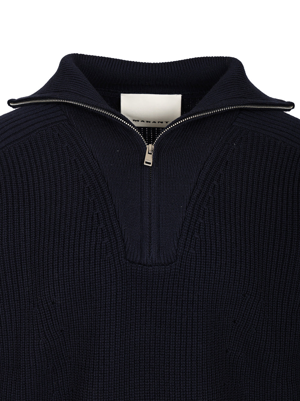 Marant Benny Zip-Up Turtleneck Sweater Polo shirt - Blu | 282560468f5f8bde62f03a9b8fe8e98ca75d82e3