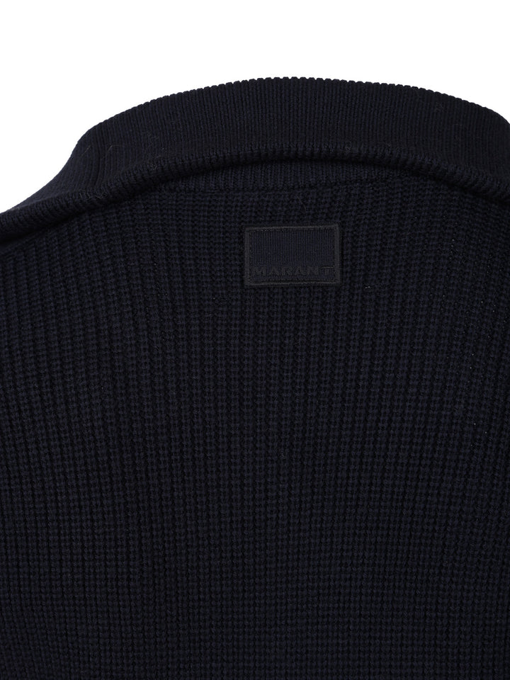 Marant Benny Zip-Up Turtleneck Sweater Polo shirt - Blu | 45d6297fdb0f3b21b07ce7d3b829c94c572fc90c