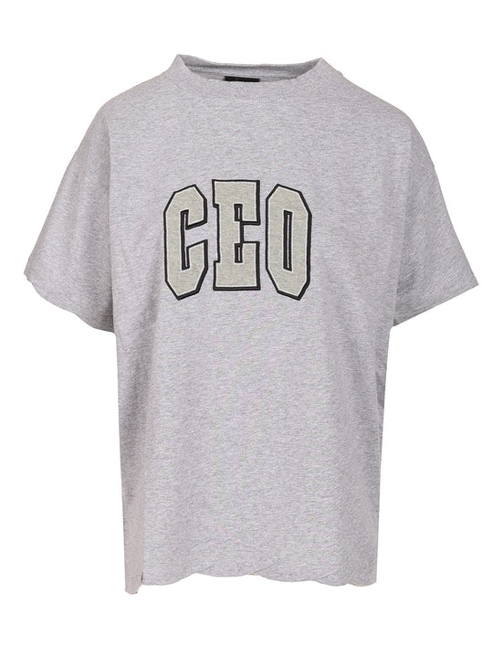 Boxy Cotton T-Shirt Grey