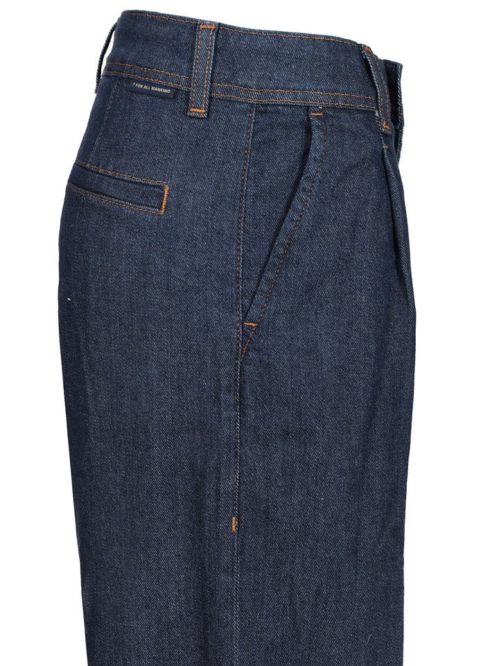 7 For All Mankind Pleated Trouser Jeans - Blu | 7a1778bc4842f9bcbaf98401cb61224d0df88acd