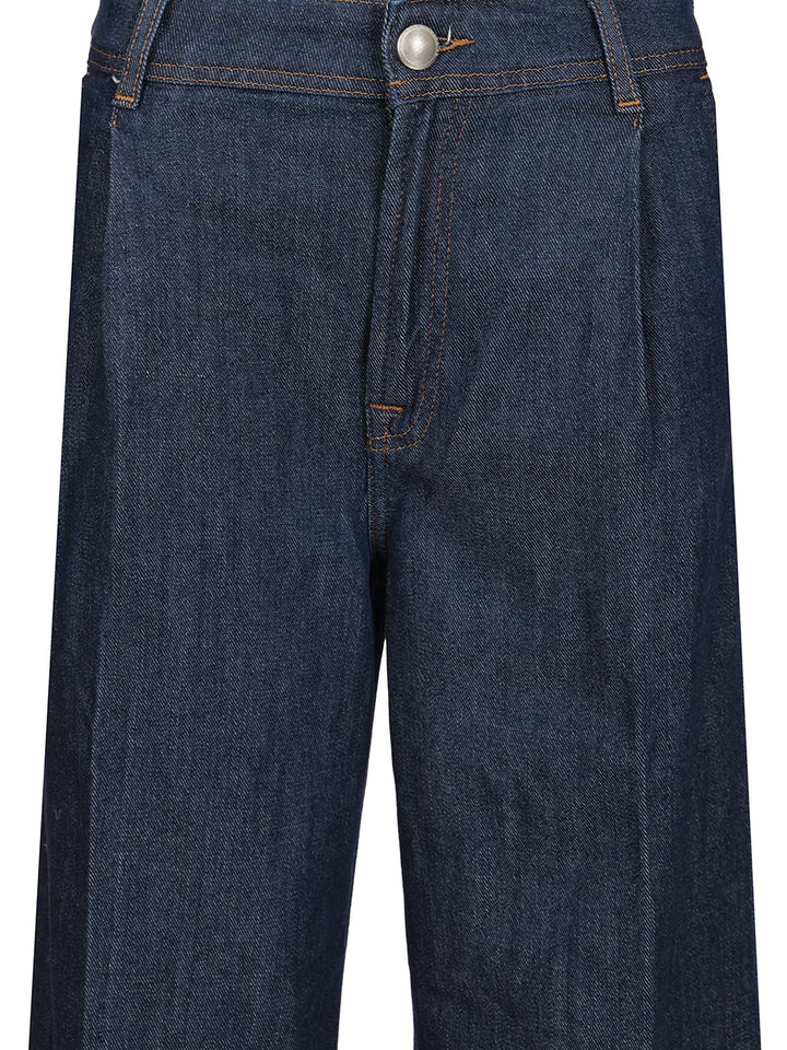 7 For All Mankind Pleated Trouser Jeans - Blu | 6fa7fbae2171f2016061466704f8b082bf4643c0