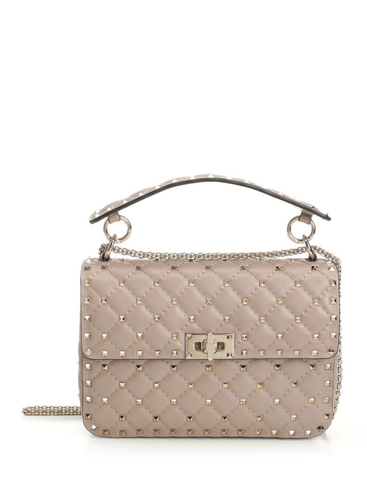 Valentino Garavani Rockstud Spike Shoulder Bags - Beige | 13604ef00c02fa01760021abfe6e8b0ee6425e18