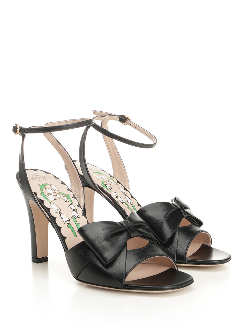 Valentino Garavani Bowow Kidskin Sandal Sandali - Nero | a05f5bfb7abc7625d94231abf81169b6d472536a