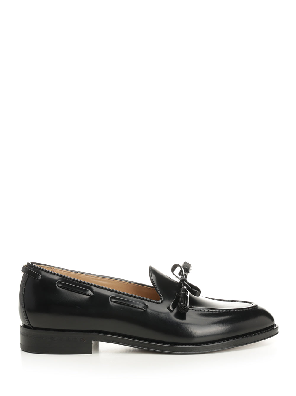 Valentino Garavani Bowshire Moccasin In Shiny Calfskin Scarpe basse - Nero | fa32bf5f38b7466bebc39f1a6c274095f3adb59a