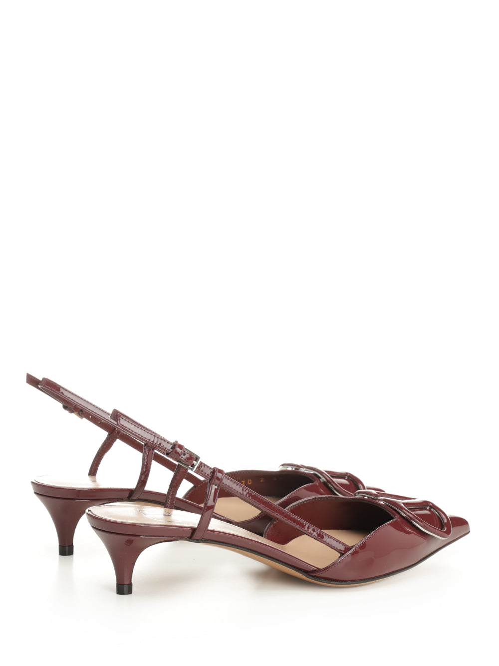 Valentino Garavani Patent Leather Vlogo Slingback Decollete - Bordeaux | f24dc94e048d2f0570ed0ea166f3070cd21f0024