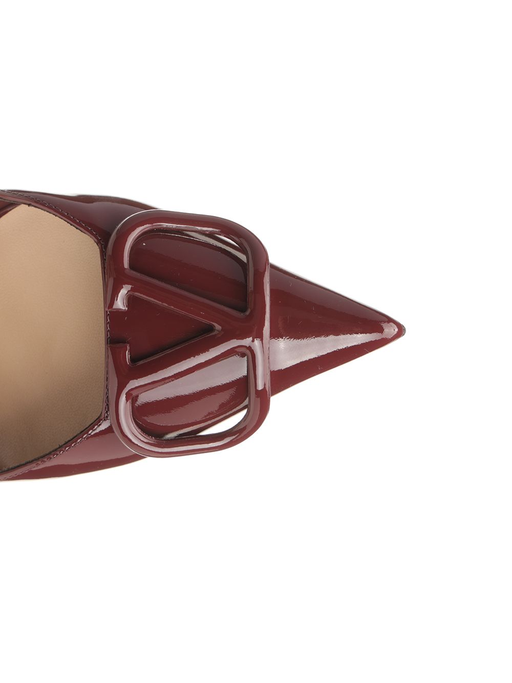 Valentino Garavani Patent Leather Vlogo Slingback Decollete - Bordeaux | c7a031389bcd67667cb58a46b81442db8b7ef27f