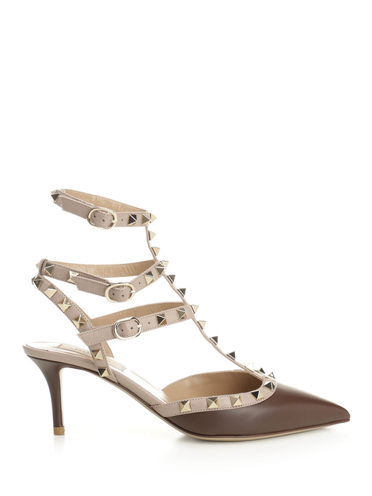 Rockstud Decollete Marrone