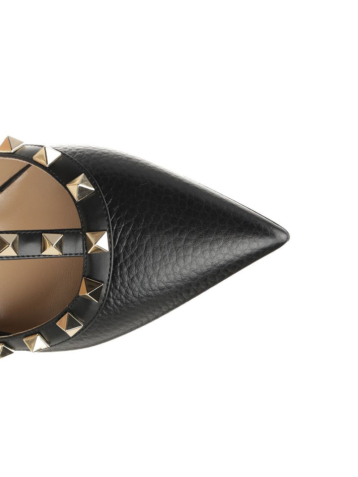 Valentino Garavani Rockstud  With Straps Decollete - Nero | 9a70cd7e6119f6495eb2b029501c4abc35bb70e7