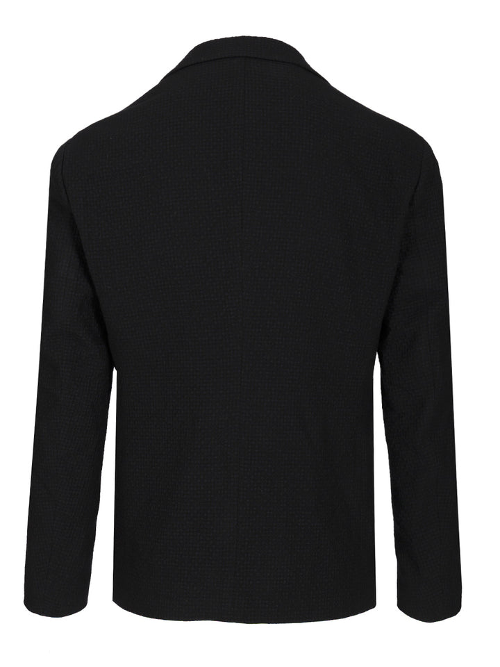 Giorgio Armani Single-Breasted Stretch Wool Jacket Giacche - Blu | 5cceef6ea119c306cde5906d593e622db08c192e