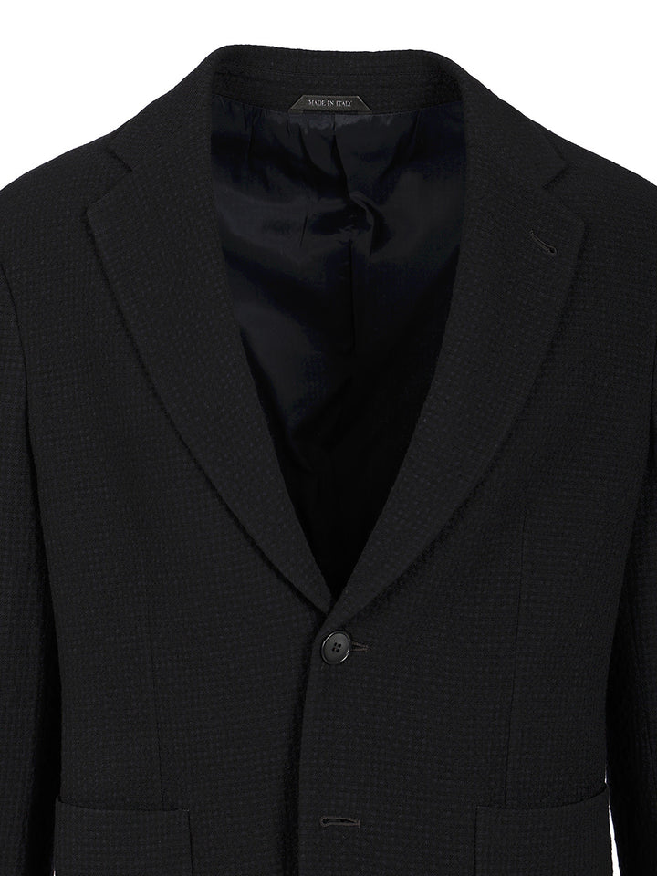 Giorgio Armani Single-Breasted Stretch Wool Jacket Giacche - Blu | 821df86f4ccf88ea961ba10fc9262e8cc493ae13