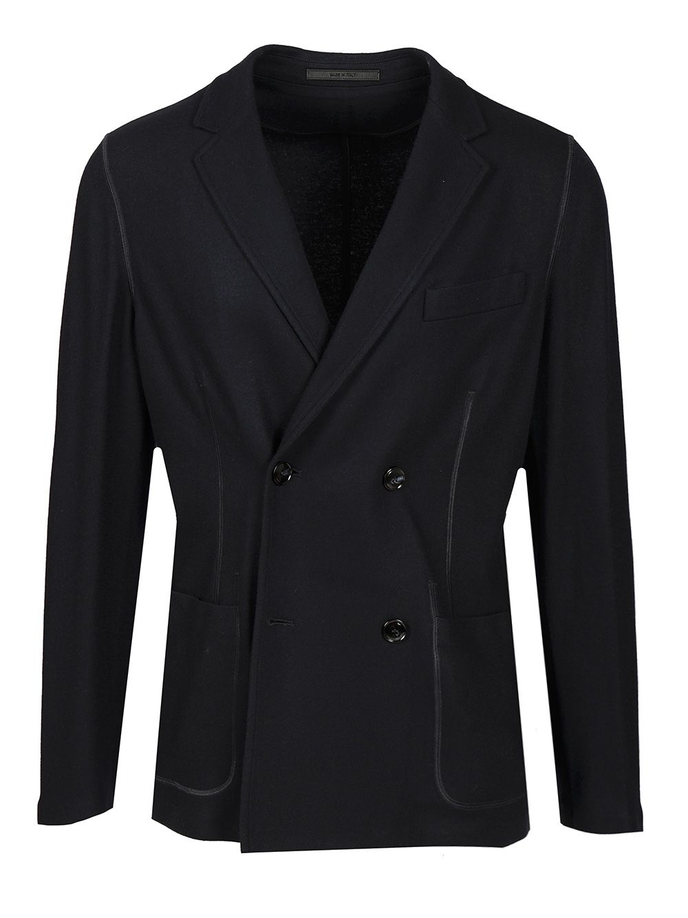 Giorgio Armani Blazer In Cashmere Knitwear - Blu | 0153ea03c95ebce91020bc4a2cc6faeae7327cba