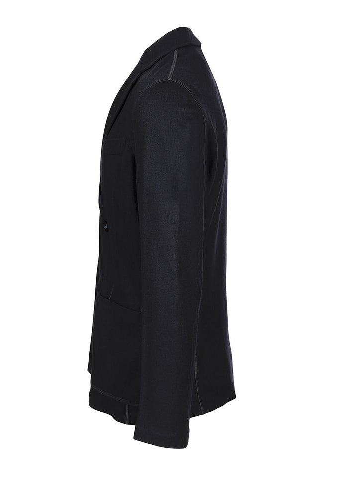 Giorgio Armani Blazer In Cashmere Knitwear - Blu | 8b5dafe54264c0c71454350ec63fbfd3c42b4092